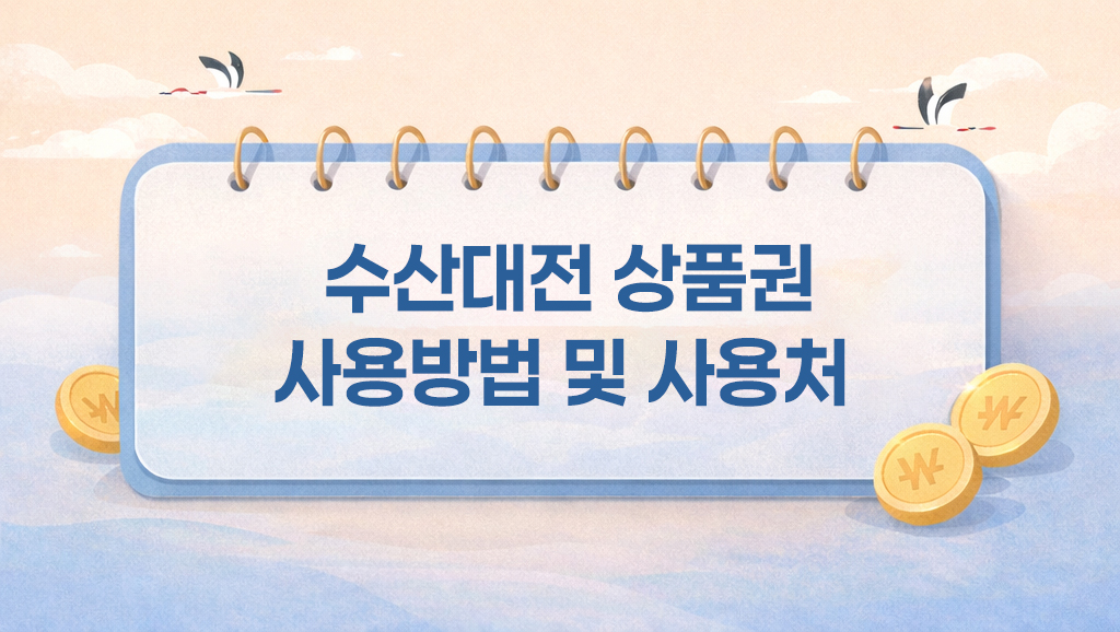 수산대전 상품권 사용방법 및 사용처 안내