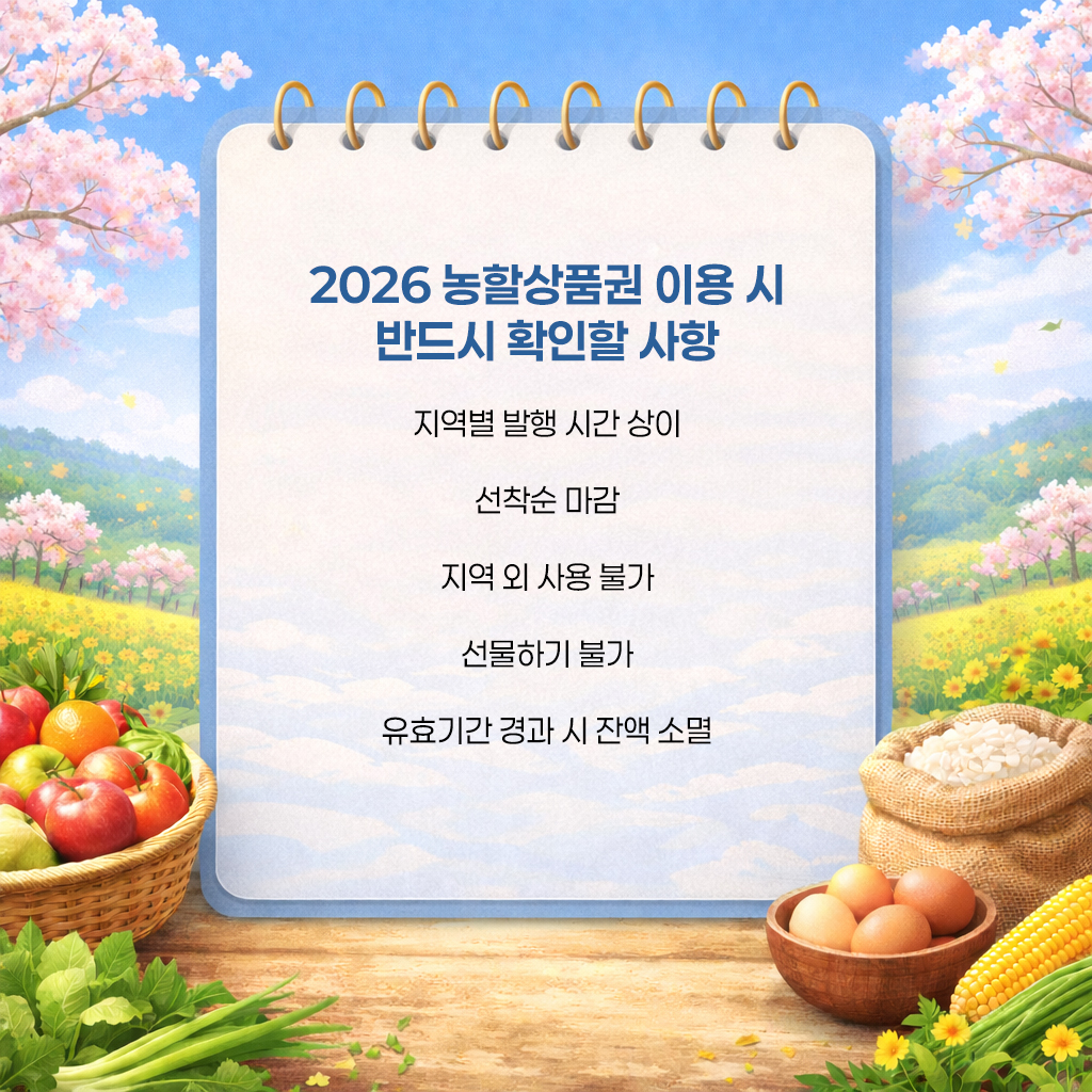 2026 농할상품권 할인율 구매한도 유효기간 안내 이미지